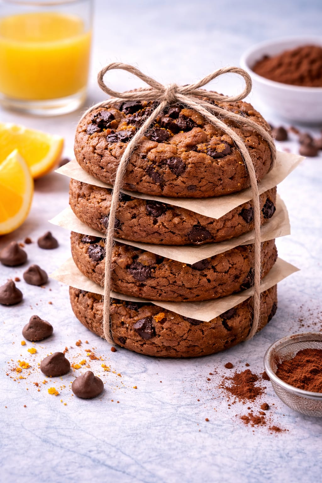 orange zest choco cookie